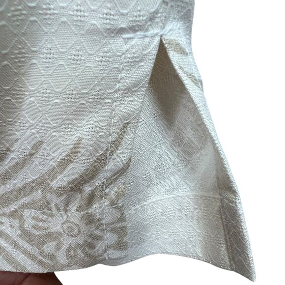Tommy Bahama Palm Leaf Silk Shirt Mens XL Cream Button Up Short Sleeve Hawaiian - Picture 7 of 12